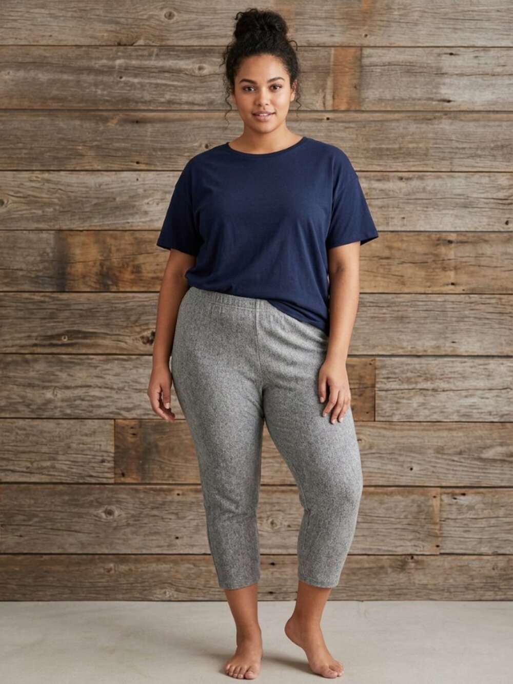 𝅺penningtons plus size 4X light grey soft velour leggings